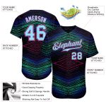 Custom 3D Pattern Baseball Jersey - Authentic Design with Personalized Lines Personalized 3D Pattern Design Lines Authentic