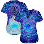 Personalized 3D Pattern Magic Girl Meditation Lotus Geometry Psychedelic Baseball Jersey Custom Name & Number Personalized