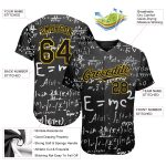 Custom 3D Pattern Authentic Baseball Jersey - Personalized Math Design Personalized 3D Pattern Design Math Authentic Baseball