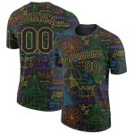 Custom Name and Number Math Performance T-Shirt with 3D Pattern Design - Personalized Team Gear Personalized 3D Pattern Design