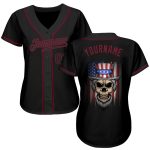 Custom Name and Number American Flag Skull Baseball Jersey - Personalized 3D Pattern Design Uncle Sam Team Apparel Personalized