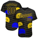 Smile Emoji 3D Pattern Design Personalized Baseball Jersey - Authentic Style Personalized 3D Pattern Design Smile Emoji Authentic