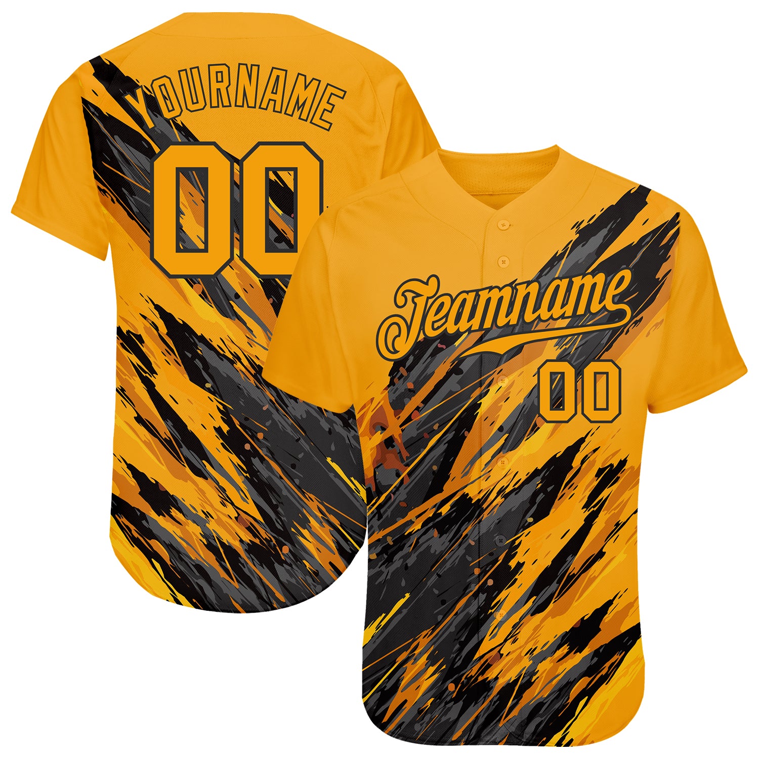 Customizable 3D Pattern Baseball Jersey - Authentic Sport Jersey for Men and Women Personalized 3D Pattern Design Sport Authentic