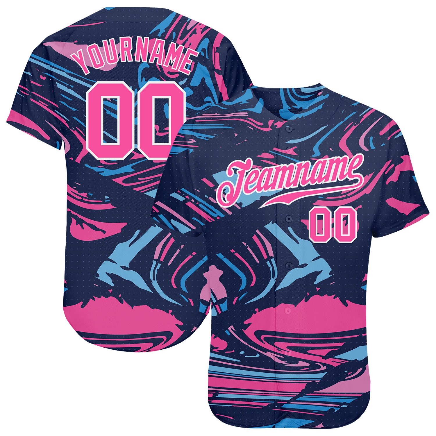 Custom Name and Number Authentic Baseball Jersey - Personalized 3D Pattern Design Sport Jersey Personalized 3D Pattern Design