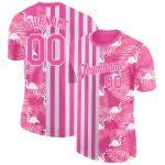 Custom Name Number Tropical Flamingo Performance T-Shirt with Personalized 3D Pattern Design Personalized 3D Pattern Design