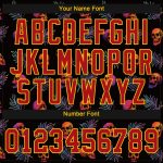 Personalized Halloween Skulls and Palm Leaves 3D Pattern Custom Baseball Jersey with Name and Number Personalized 3D Pattern