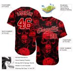 Halloween Skulls Personalized 3D Pattern Baseball Jersey - Authentic Design Personalized 3D Pattern Halloween Skulls Authentic