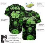 Personalized Halloween Skulls 3D Pattern Baseball Jersey - Unique Custom Sportswear Personalized 3D Pattern Halloween Skulls