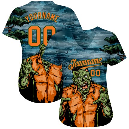 Personalized Halloween 3D Pattern Horror Jersey for Trick or Treat Night - Authentic Baseball Jersey Personalized 3D Pattern