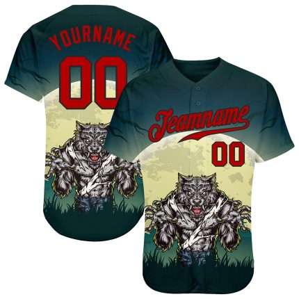 Halloween Personalized 3D Pattern Baseball Jersey with Custom Name and Number - Authentic Trick or Treat Horror Night Gear