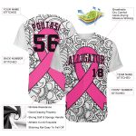 Pink Ribbon Breast Cancer Awareness Baseball Jersey for Women - Personalized 3D Support Jersey Personalized 3D Pink Ribbon