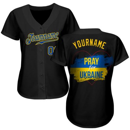 Pray For Ukraine Peace Personalized Baseball Jersey | Unique 3D Design Personalized 3D Pray For Ukraine Peace Baseball Jersey