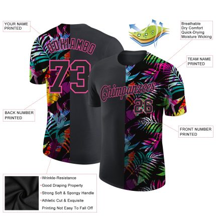 3D Tropical Palm Leaves Personalized T-Shirt for Hawaii Lovers - Performance Tee Personalized 3D Tropical Hawaii Palm Leaves