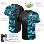 Custom 3D Tropical Hibiscus and Palm Trees Design Baseball Jersey Personalized 3D Tropical Hibiscus And Palm Trees Baseball