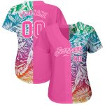 Personalized 3D Tropical Palm Leaves Jersey for Men and Women - Baseball Style Personalized 3D Tropical Palm Leaves Baseball
