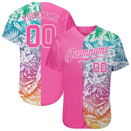 Personalized 3D Tropical Palm Leaves Jersey for Men and Women - Baseball Style Personalized 3D Tropical Palm Leaves Baseball