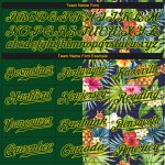 Personalized 3D Tropical Pineapples and Palm Leaves Baseball Jersey with Floral Accent Personalized 3D Tropical Pineapples