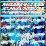 Personalized Abstract Graffiti 3D Baseball Jersey in White and Light Blue Personalized Abstract Graffiti White-Light Blue