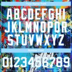 Personalized Abstract Graffiti 3D Baseball Jersey in White and Light Blue Personalized Abstract Graffiti White-Light Blue