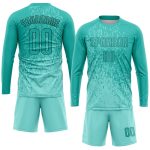 Personalized Aqua-Black Sublimation Soccer Jersey - Custom Sports Uniform Personalized Aqua Aqua-Black Sublimation Soccer