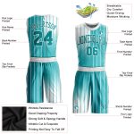 Personalized Aqua Basketball Jersey Sublimation Suit Round Neck for Ultimate Comfort and Style Personalized Aqua Aqua-White