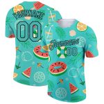Aqua Black Personalized 3D Summer Fruit Performance T-Shirt for Men Personalized Aqua Black 3D Summer Holiday Fruit Performance