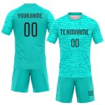 Personalized Aqua Black Volleyball Uniform Jersey - Abstract Fragment Art Design Personalized Aqua Black Abstract Fragment