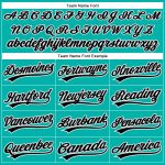 Personalized Aqua Black Gray Baseball Jersey for Men and Women Personalized Aqua Black-Gray Baseball Jersey