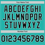 Custom Name and Number Authentic Baseball Jersey Aqua Black-White Line - Personalized Team Gear Personalized Aqua Black-White