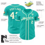 Custom Aqua Cream Baseball Jersey - Personalized Sports Apparel for Fans Personalized Aqua Cream Baseball Jersey