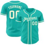 Custom Aqua Cream Baseball Jersey - Personalized Sports Apparel for Fans Personalized Aqua Cream Baseball Jersey