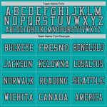 Custom Name and Number Football Jersey - Personalized Aqua Gray Black Mesh Authentic Team Jersey Personalized Aqua Gray-Black