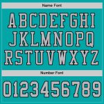 Custom Name and Number Football Jersey - Personalized Aqua Gray Black Mesh Authentic Team Jersey Personalized Aqua Gray-Black