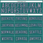 Custom Team Performance T-Shirt with Personalized Name & Number - Aqua Gray-Navy Long Sleeve Personalized Aqua Gray-Navy
