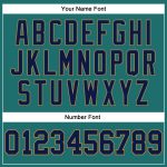 Personalized Performance T-Shirt in Aqua, Navy, and Old Gold - Long Sleeve Design Personalized Aqua Navy-Old Gold Long Sleeve