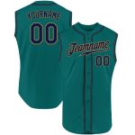 Personalized Aqua Navy and Old Gold Baseball Jersey Sleeveless for Adults Personalized Aqua Navy-Old Gold Sleeveless Baseball