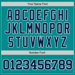 Customized Aqua Navy-White Authentic Baseball Jersey with Team Name & Number - Personalized Sports Apparel Personalized Aqua