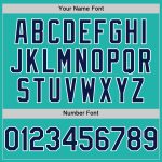 Custom Name and Number Aqua Navy-White Line Authentic Baseball Jersey - Personalized Team Jersey Personalized Aqua Navy-White