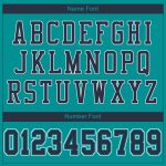 Custom Name and Number Aqua Navy-White Mesh Football Jersey - Personalized Authentic Team Jersey Personalized Aqua Navy-White