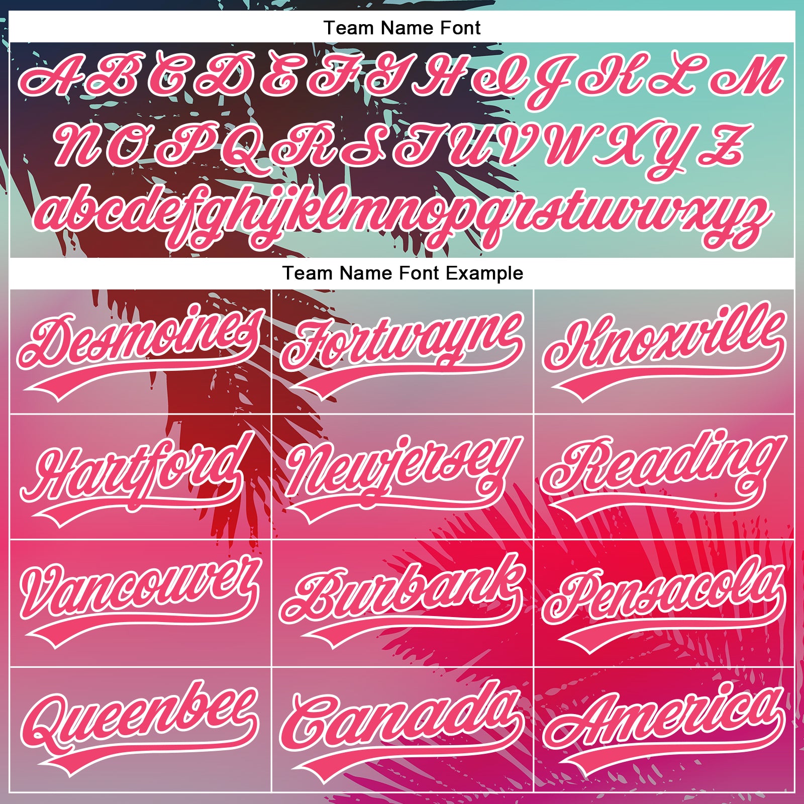 Personalized Neon Pink White Aqua 3D Baseball Jersey with Hawaii Palm Leaves Personalized Aqua Neon Pink-White 3D Hawaii - Image 4