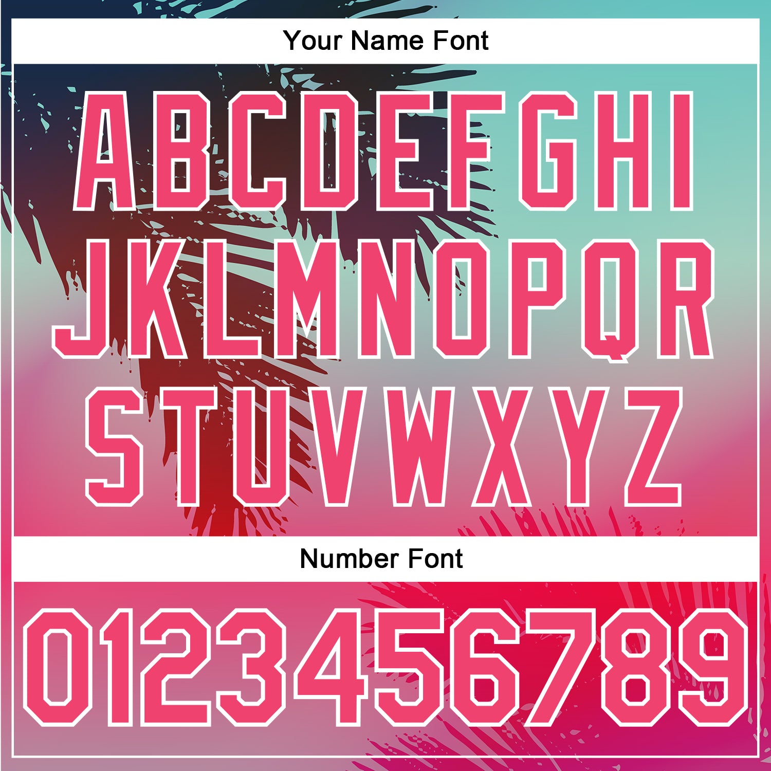 Personalized Neon Pink White Aqua 3D Baseball Jersey with Hawaii Palm Leaves Personalized Aqua Neon Pink-White 3D Hawaii - Image 5