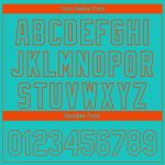 Personalized 3D Miami City Edition Aqua Orange Baseball Jersey Custom Name Number - Authentic Team Apparel Personalized Aqua