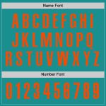 Custom Team Name and Number Aqua Orange Performance Golf Polo Shirt - Personalized Mens Apparel Personalized Aqua Orange