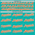 Personalized 3D Gradient Aqua Orange-White Twinkle Star Baseball Jersey Personalized Aqua Orange-White 3D Gradient Style