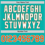 Personalized 3D Gradient Aqua Orange-White Twinkle Star Baseball Jersey Personalized Aqua Orange-White 3D Gradient Style