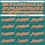 Custom Name and Number Authentic Aqua Orange-White Sleeveless Baseball Jersey - Personalized Team Apparel Personalized Aqua