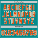 Personalized Aqua Orange White Baseball Jersey for Custom Sports Wear Personalized Aqua Orange-White Baseball Jersey