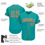 Personalized Aqua Orange White Drift Fashion Baseball Jersey for Men and Women Personalized Aqua Orange-White Drift Fashion