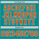 Personalized Aqua Orange White Gradient Baseball Jersey for Fashion Enthusiasts Personalized Aqua Orange-White Gradient Fashion