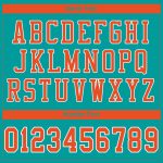 Personalized Aqua and Orange Mesh Football Jersey - Authentic Team Apparel Personalized Aqua Orange-White Mesh Authentic